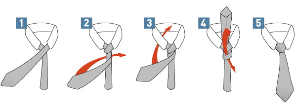 Как завязывать галстук на узел Принц Альберт? (Инструкция в картинках)